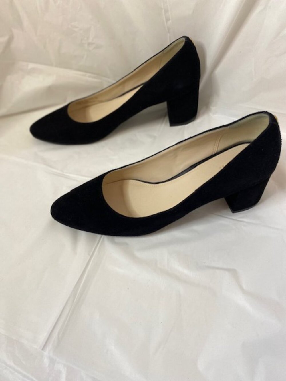 Cole Haan Women's Black Suede Block Heel Pumps - Size 7B - Picture 3 of 6